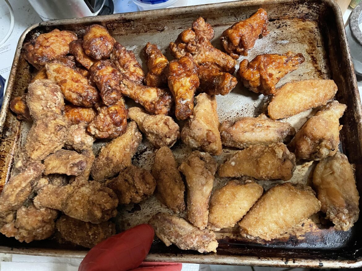 Made the Mala wings for The Wok! Used some other sauces too!