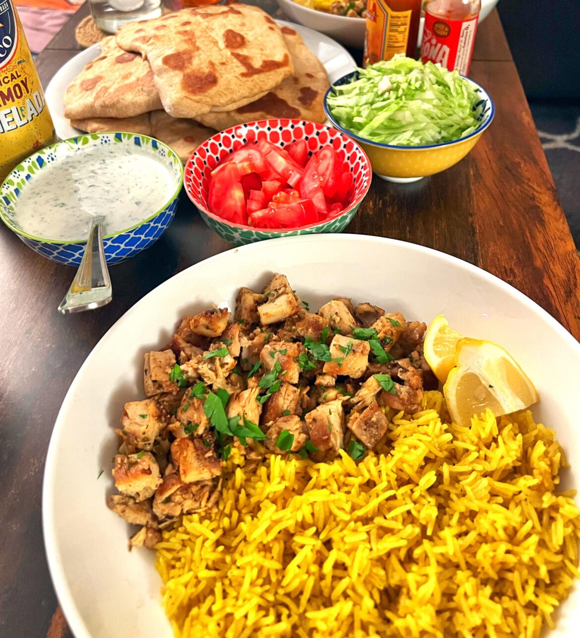 Made the halal cart chicken…