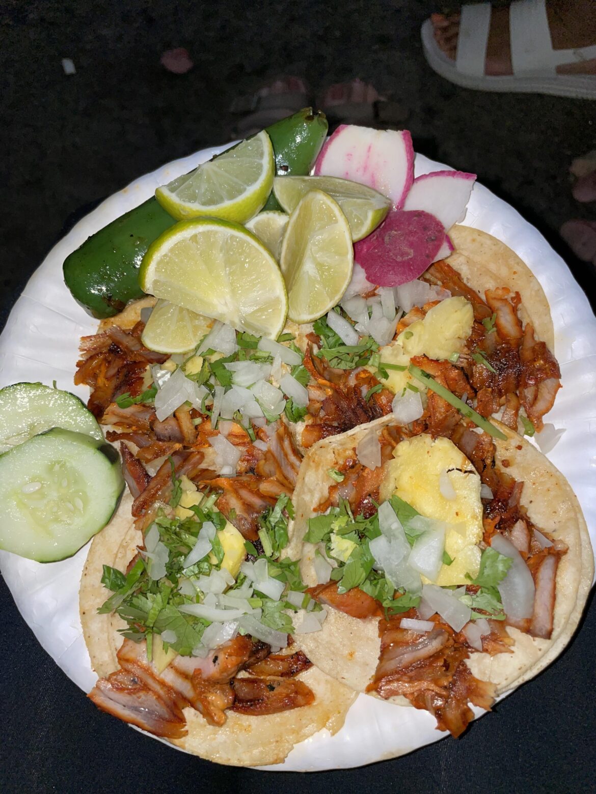 Al Pastor tacos from Any’s Tacos near Huntington Beach, Cali