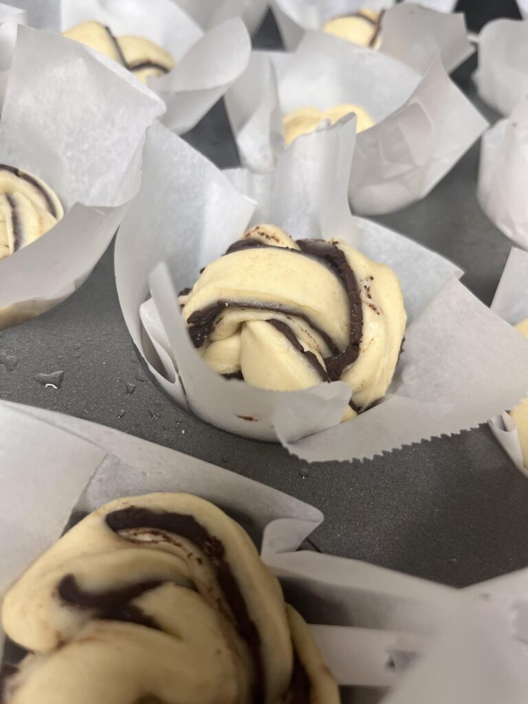 Sourdough chocolate babka buns!