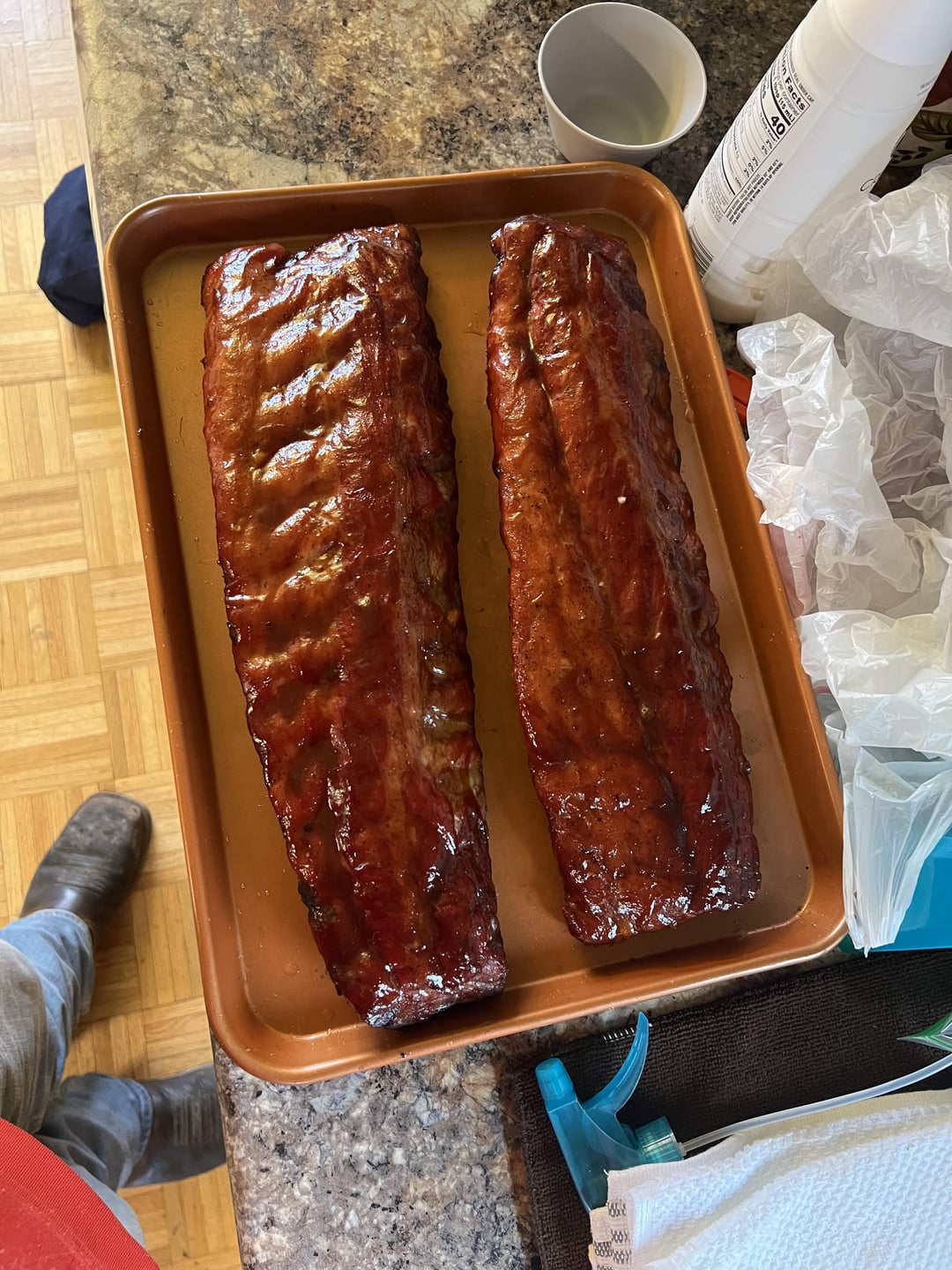 221 method on a couple baby back ribs Dining and Cooking