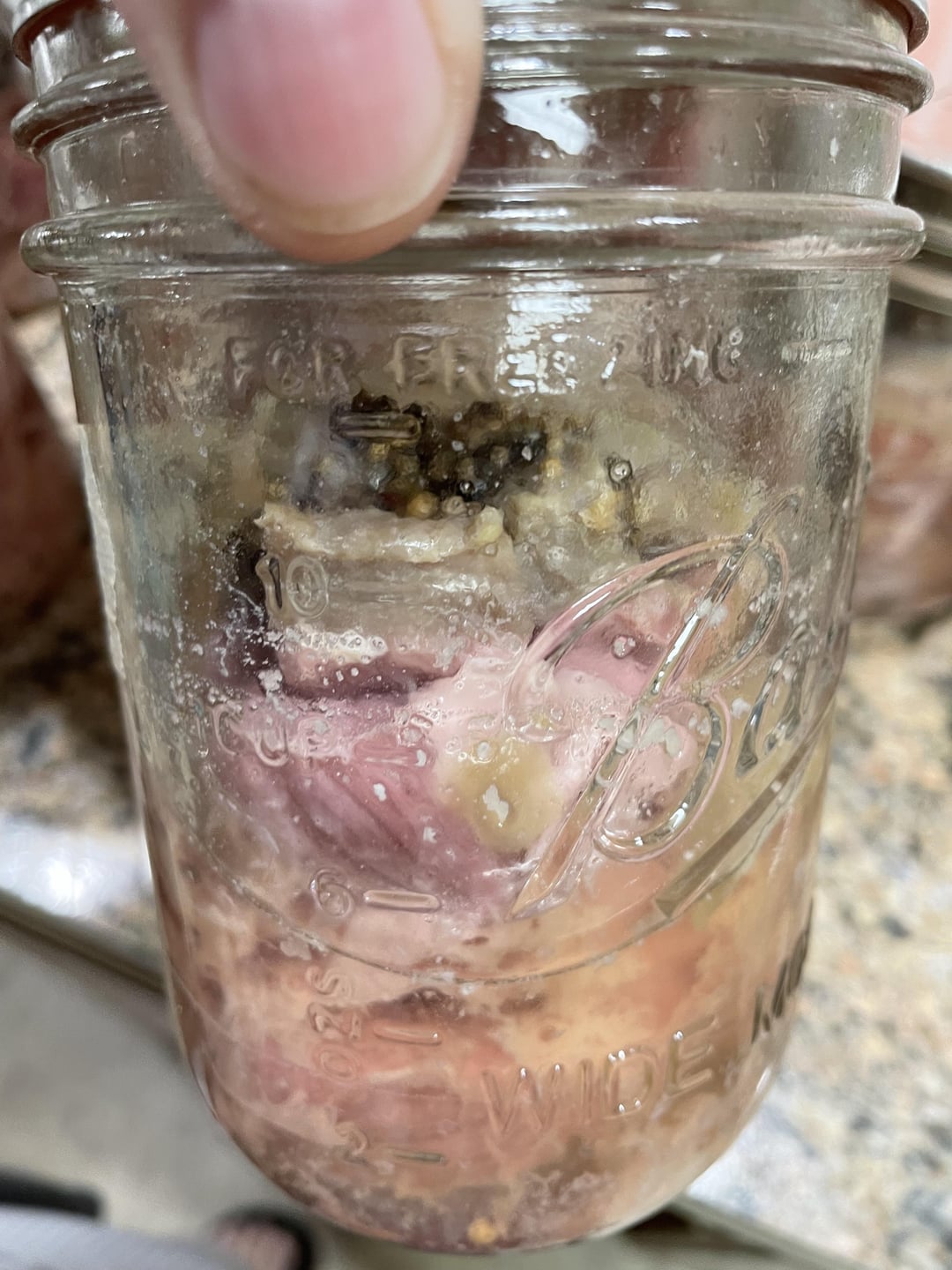 Discoloration on canned meat Dining and Cooking