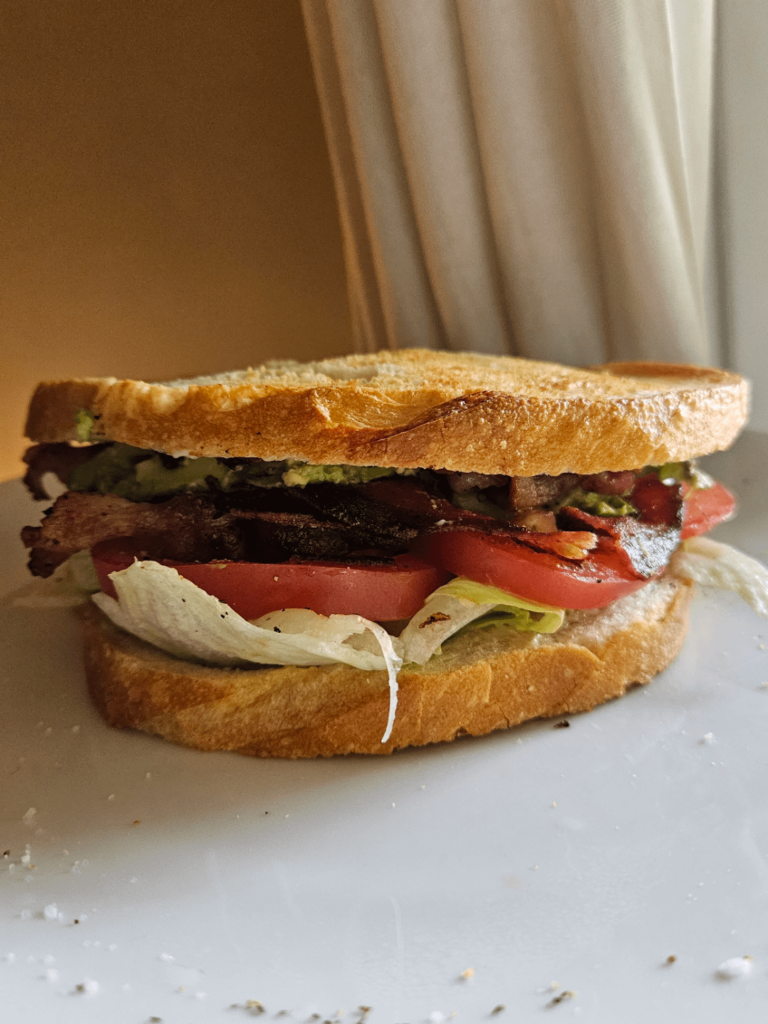 I had an avacodoa BLT and then I freaked it...