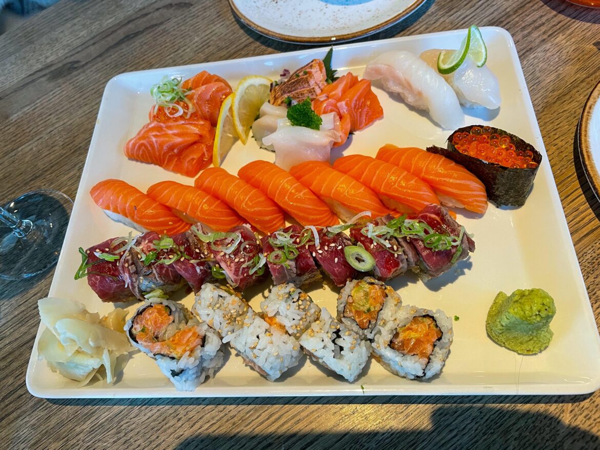Freshly caught salmon & assorted fish in Oslo, Norway