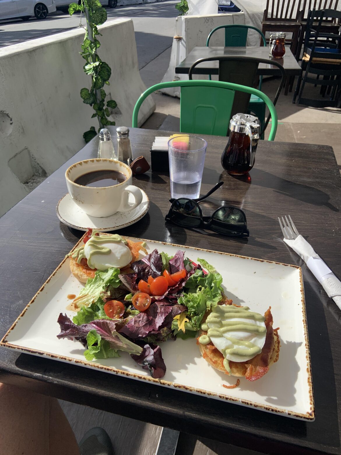 Benedict at Madres Brunch in Whittier.