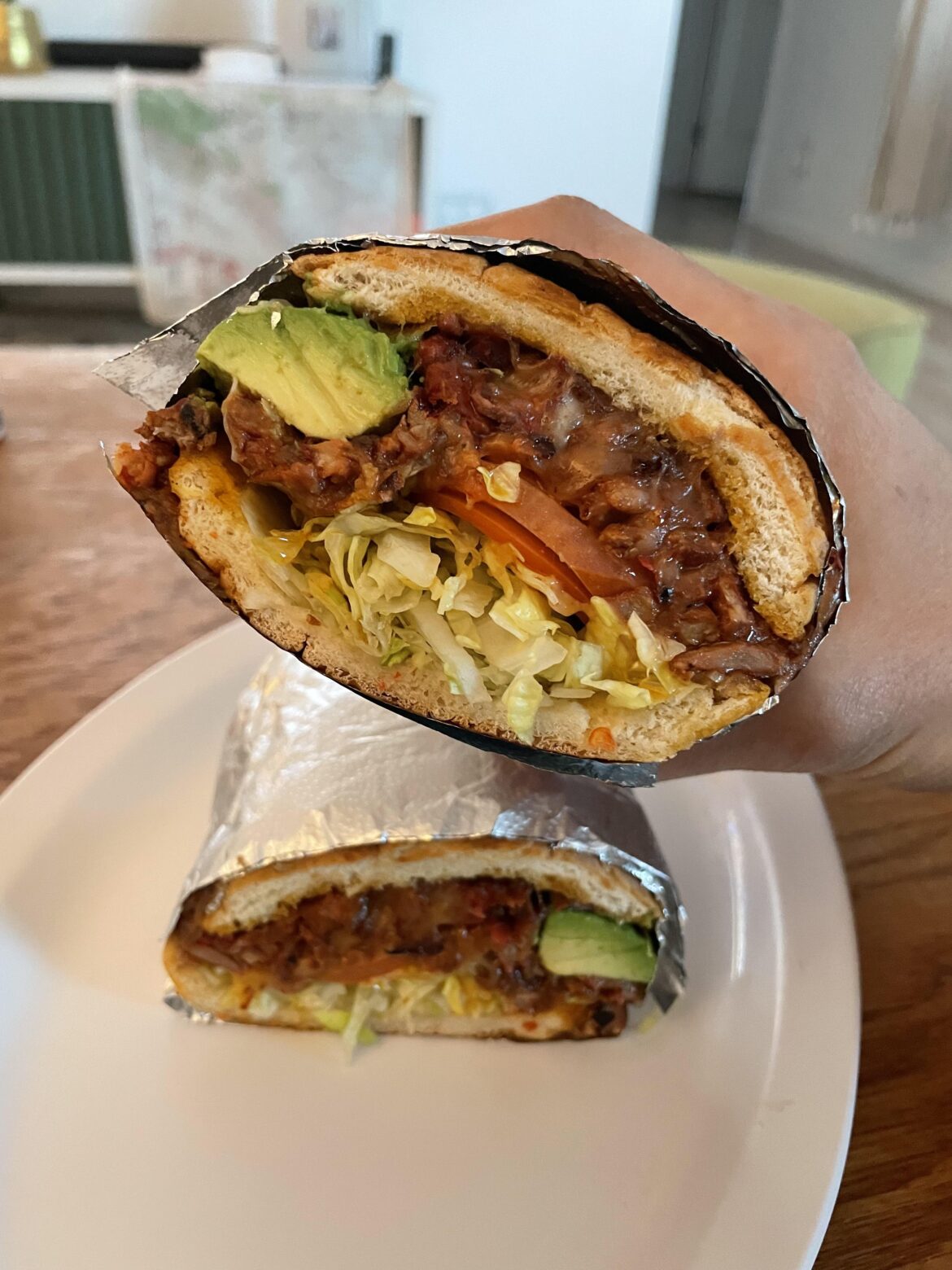 Went to Tacos Naomi to pick up a burrito, but saw them making these al pastor tortas and I couldn’t resist.