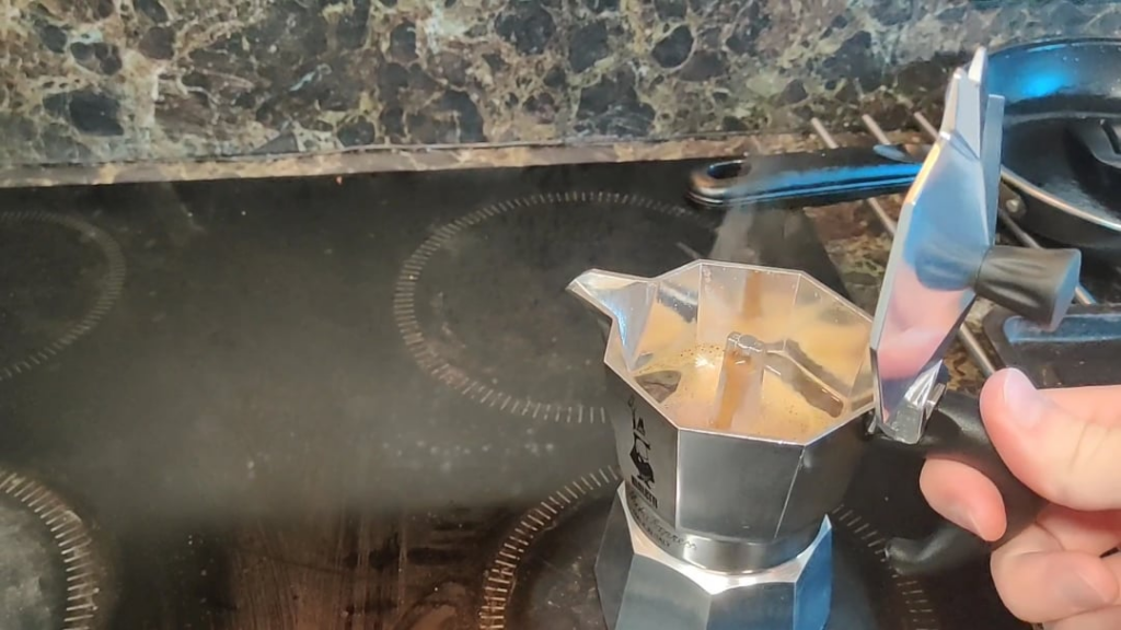 Anticipation, expectation, panic. First brew with a moka pot. I did approximately everything wrong. Did it again, delicious.