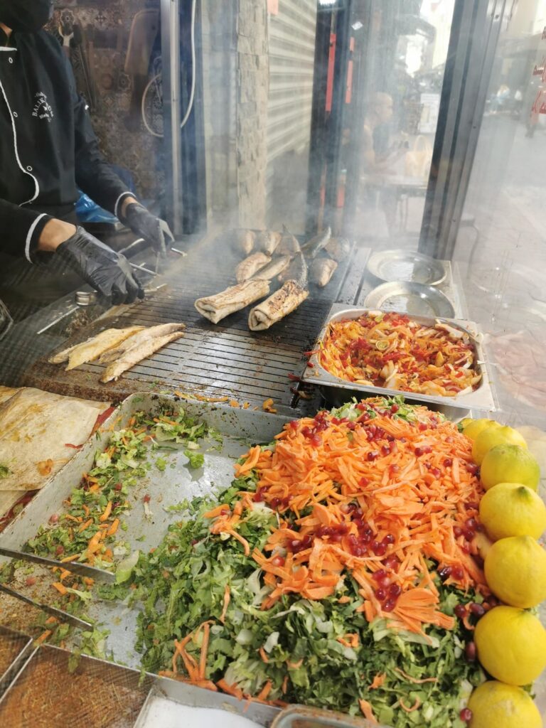 Tasty fish wrap in Istanbul