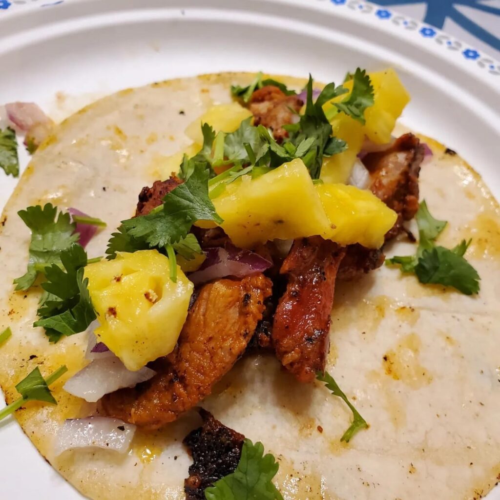 homemade taco al pastor