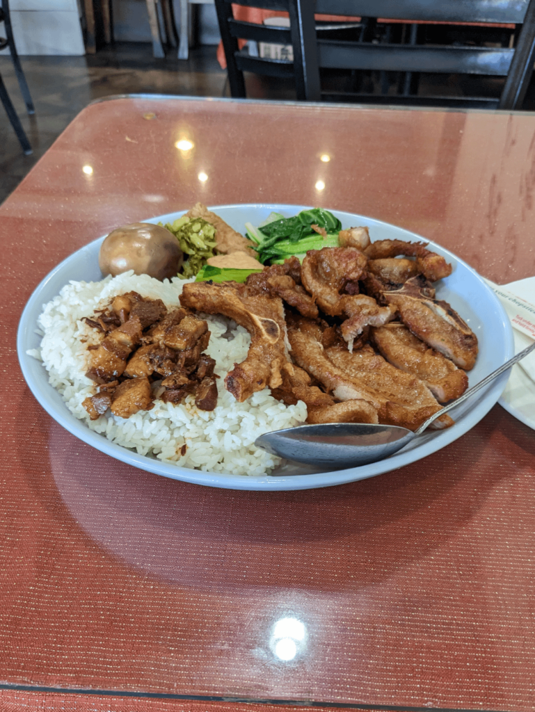 One of the most complete Taiwanese style Pork Chop Rice dishes found anywhere in Socal at Chef's Kitchen in Rowland Heights