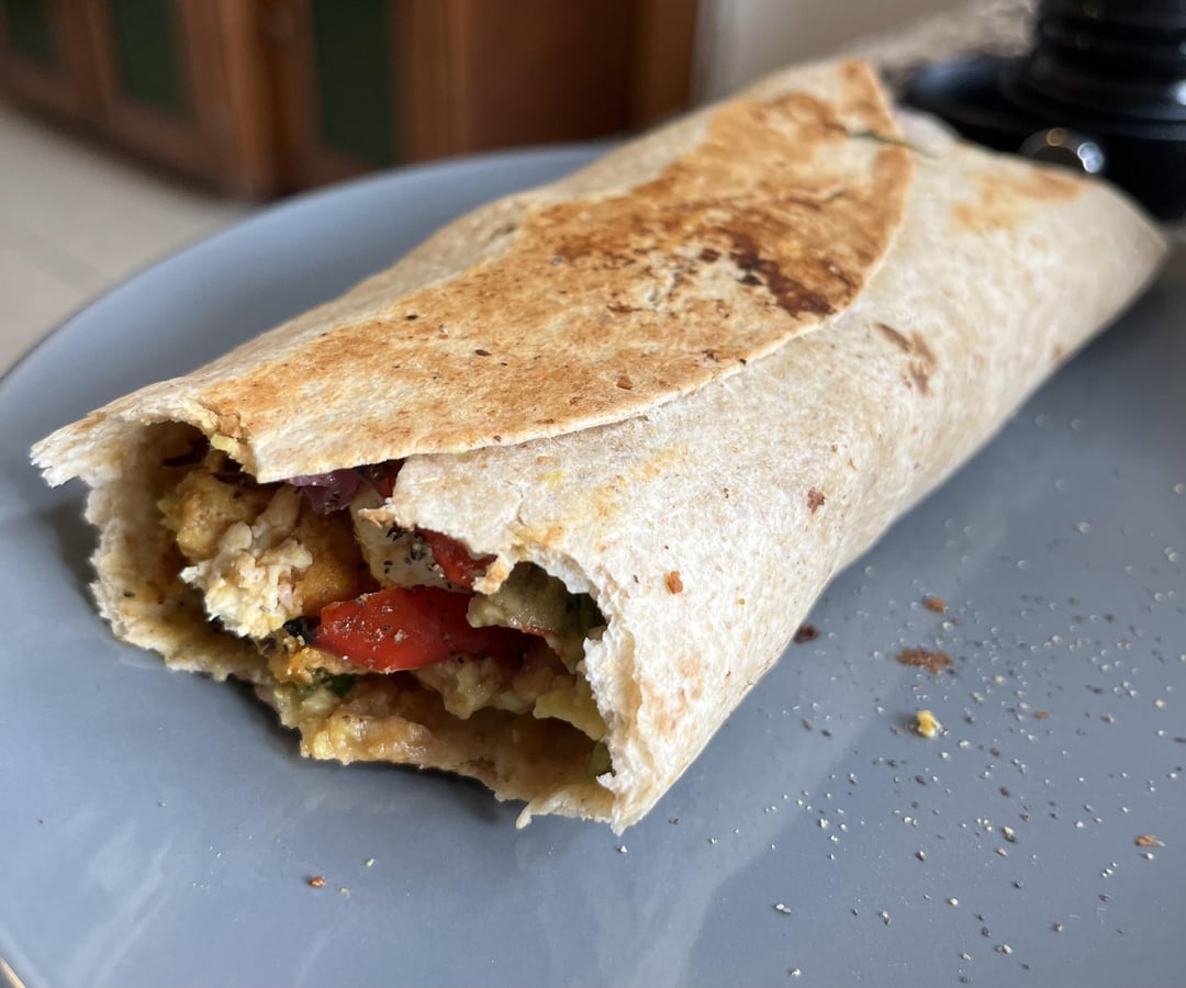 Tofu scramble breakfast burrito - Dining and Cooking