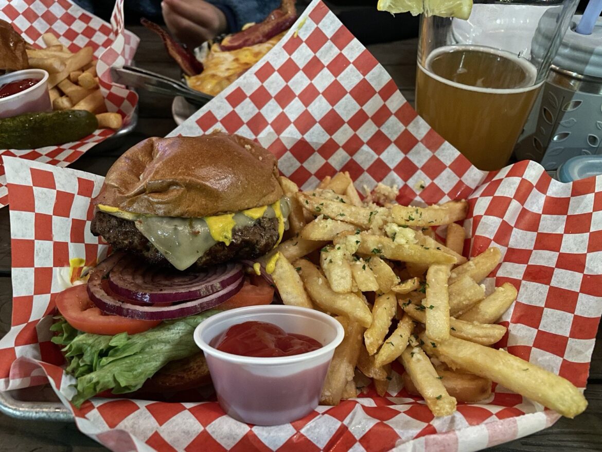 Best happy hour deal? $10 for burger, fries, and a beer
