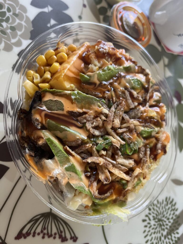 Which one would you choose?(1.Shrimp tempura poke bowl/2.Shrimp Tofu hibachi with fried rice/3.Drunken Noodles with Spicy Tofu 🌶️)