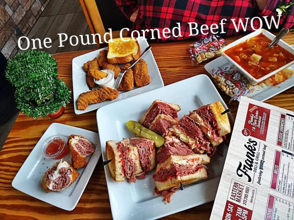 One Full Pound Corned Beef sandwich