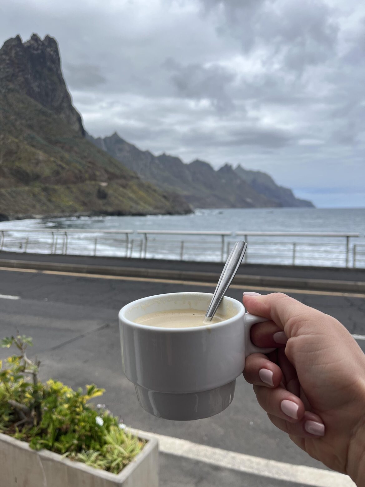 A cup of coffee I had in the Canary Islands