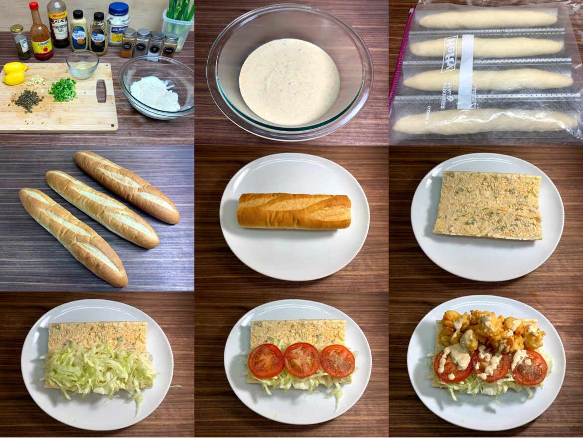 New Orleans Remoulade Sauce on a Shrimp Po'Boy