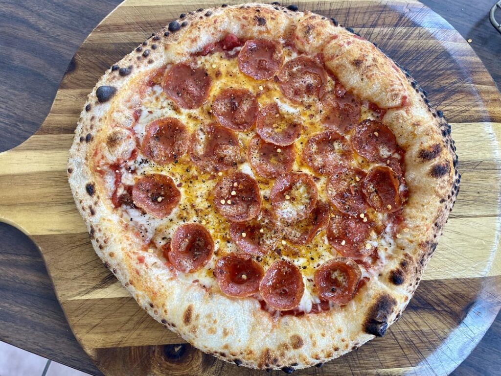 Couple pepperoni and cheese pizza’s I cooked at lunch.