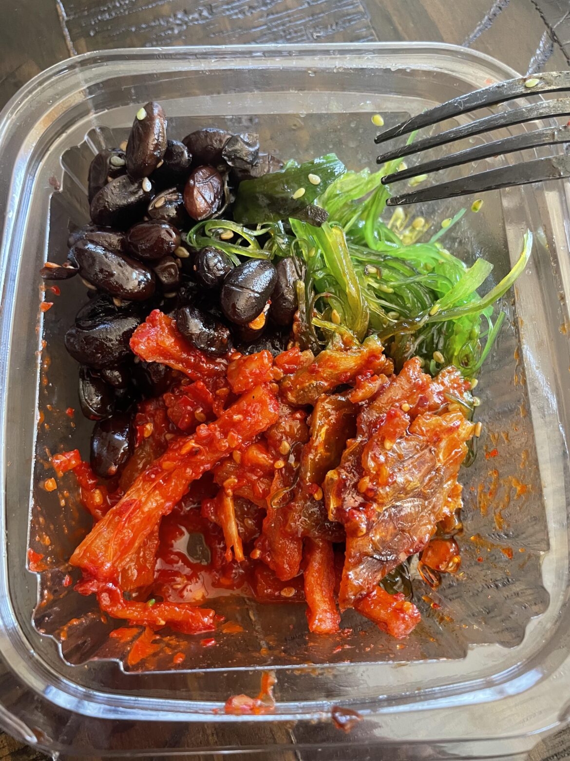 A riddle! What is in the box? 4 different side dishes.