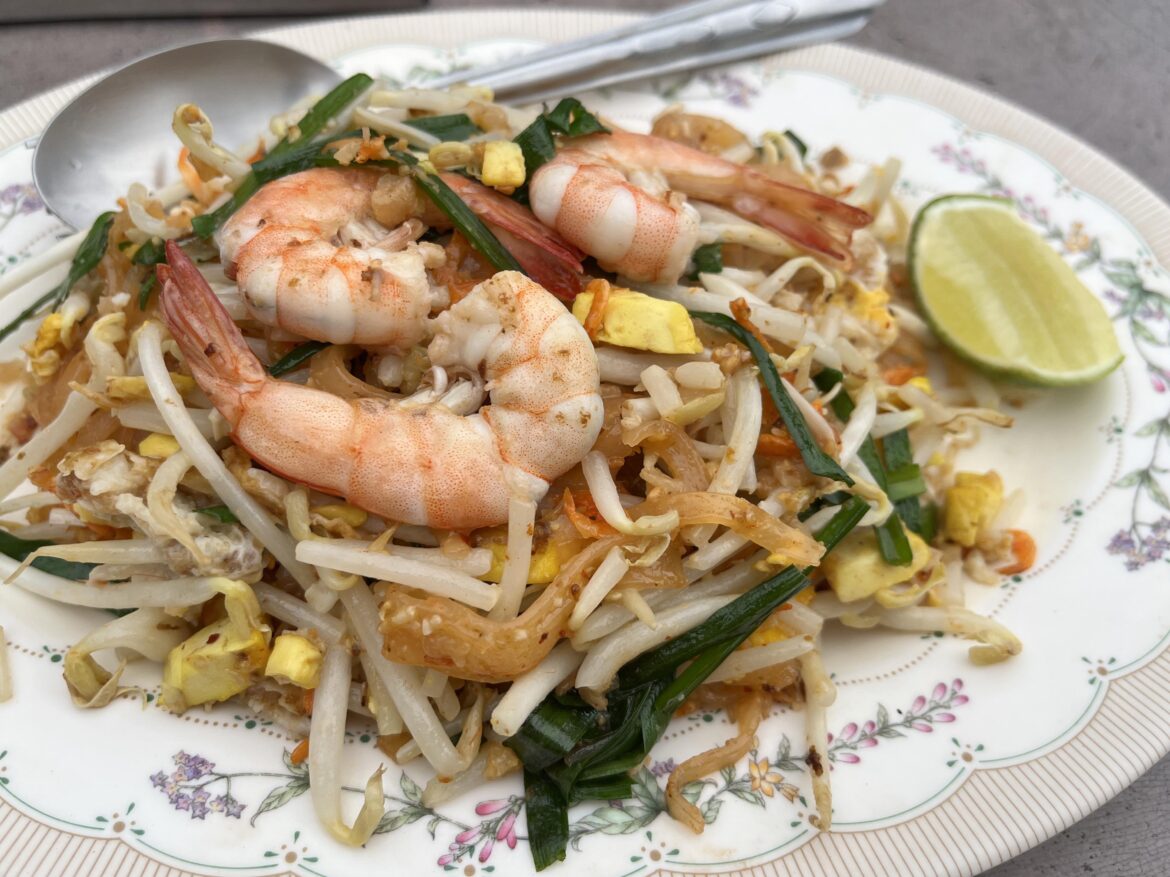 Pad Thai 50 baht ($1.40). Sriracha, Thailand