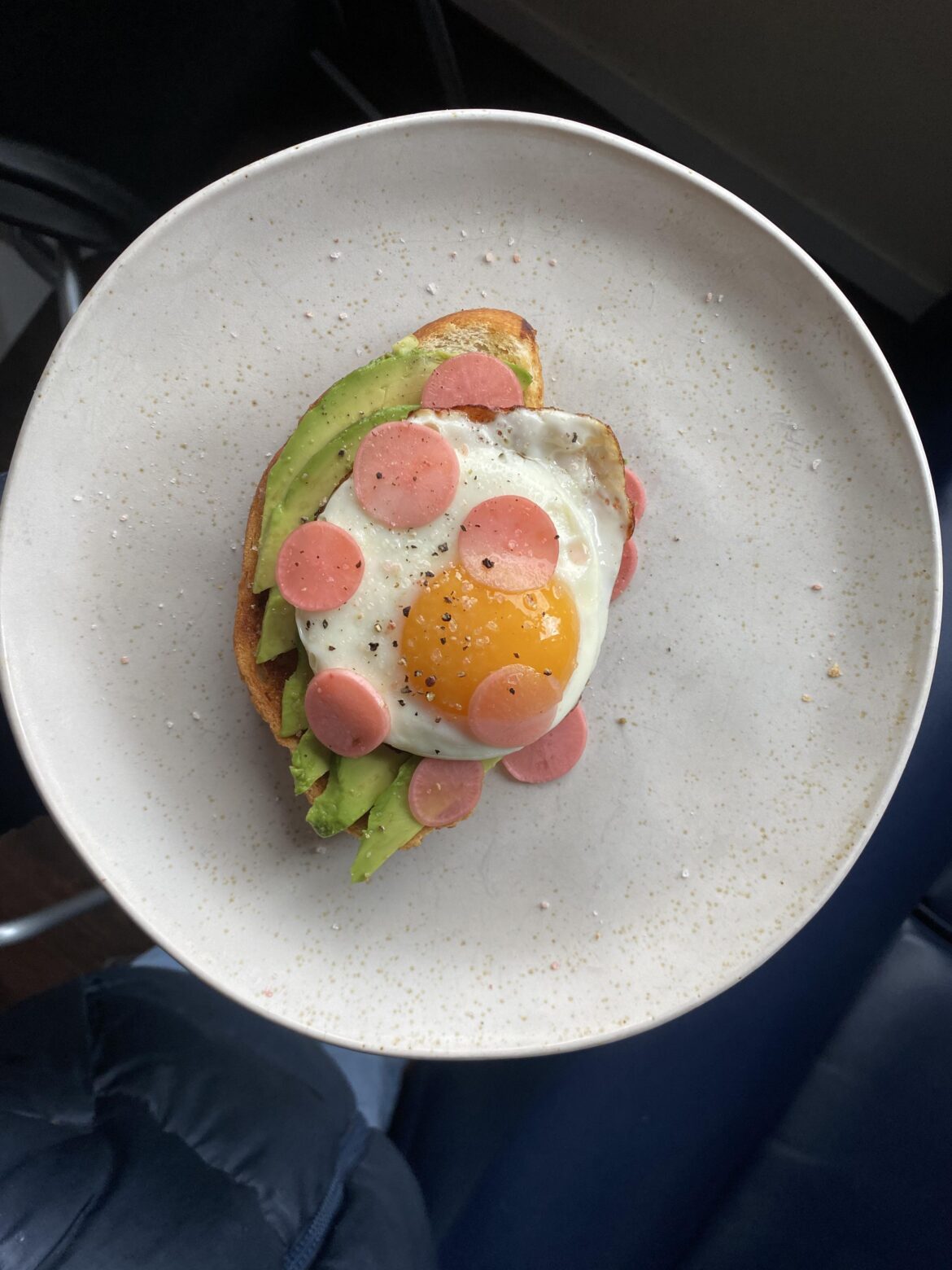 another egg on avo toast