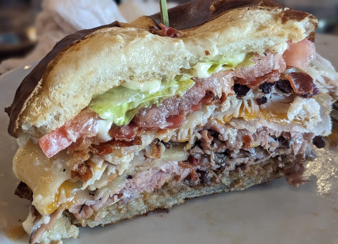 The Dagwood! Ham. Turkey. Roast beef. Bacon. It was heavenly.