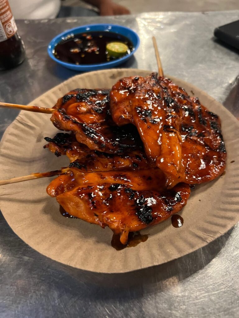 BBQ Chicken and pork at an open air bar in Cebu Philippines