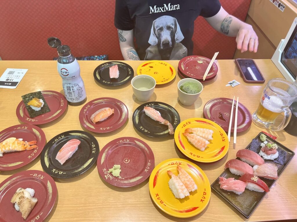 Good cheap sushi at a Sushiro in Osaka