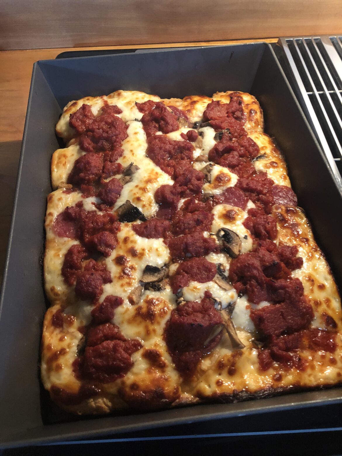 Detroit-style, homemade