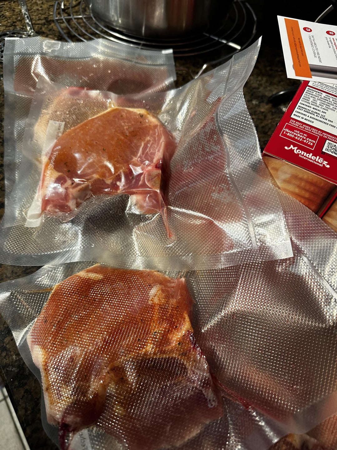 First sous vide pork chops Dining and Cooking