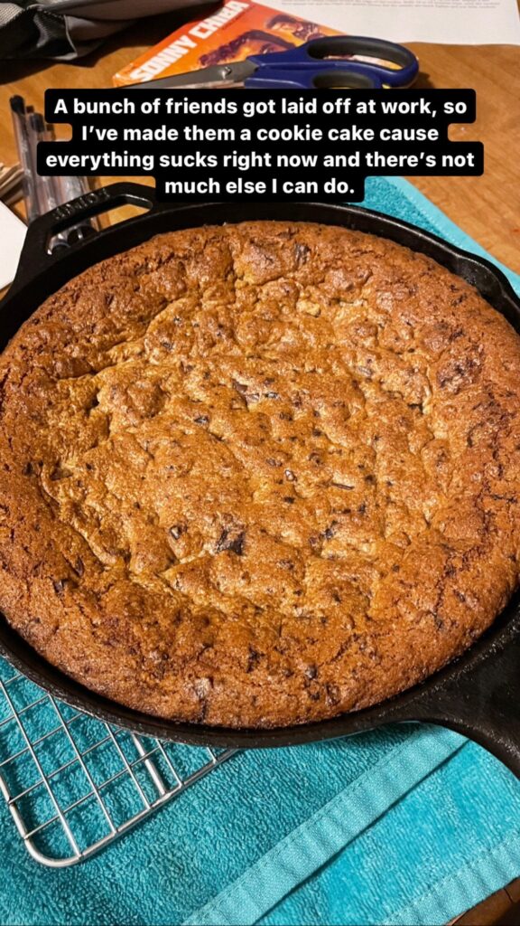Made the Skillet Cookie twice this week