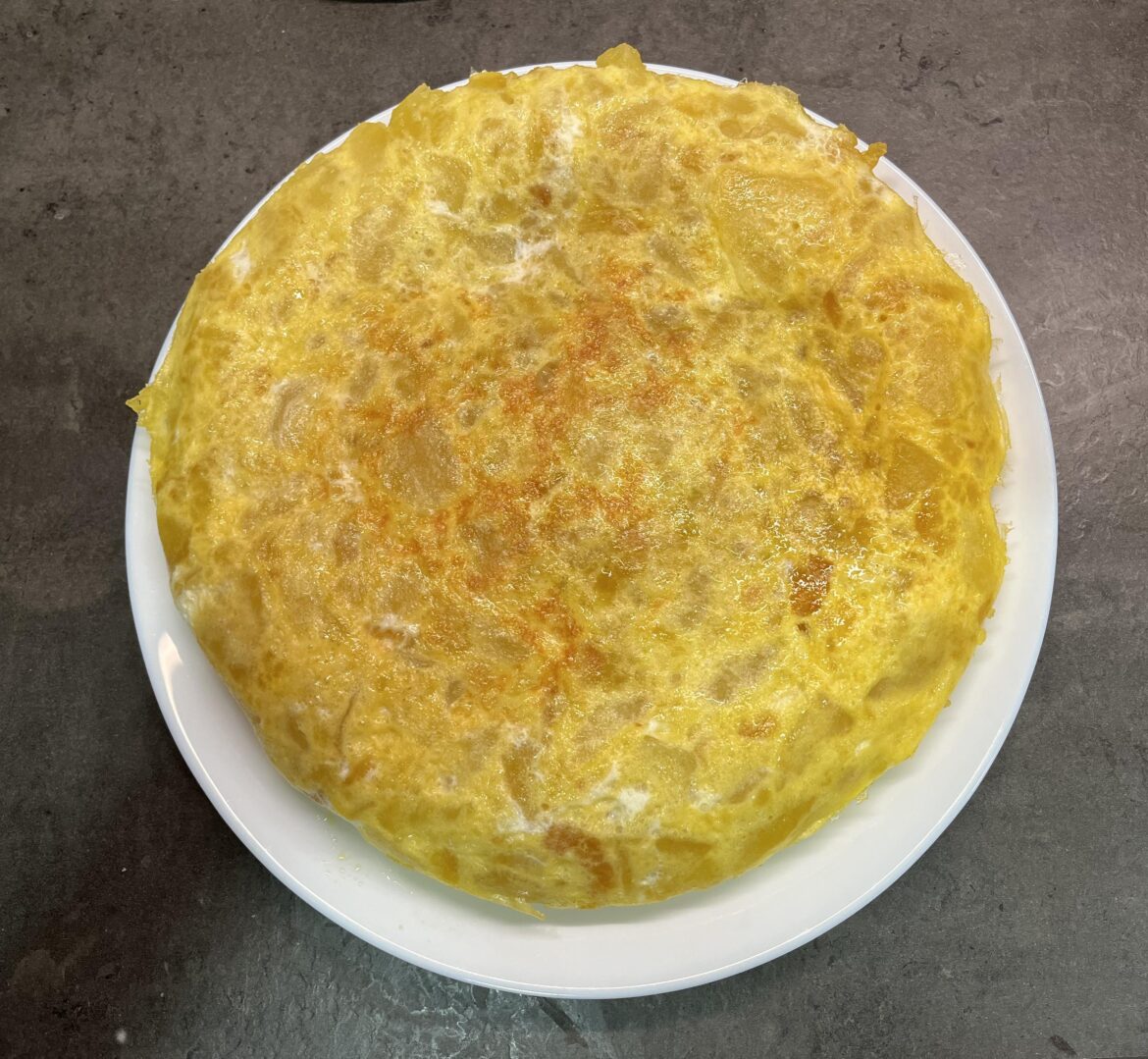 Tortilla de patatas (Spanish omelette) without onions