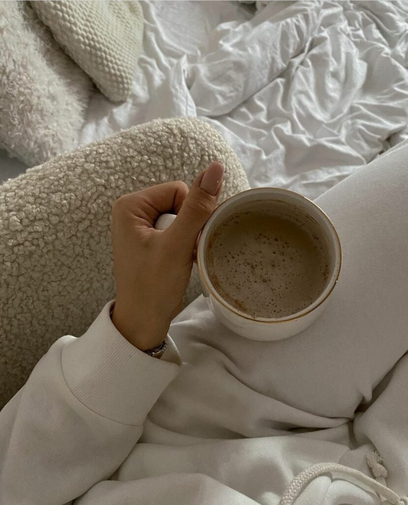 cold morning, hot coffee