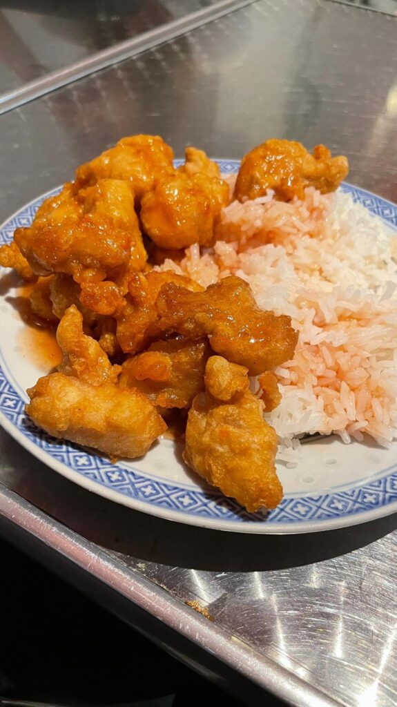 chicken sweet sour with rice