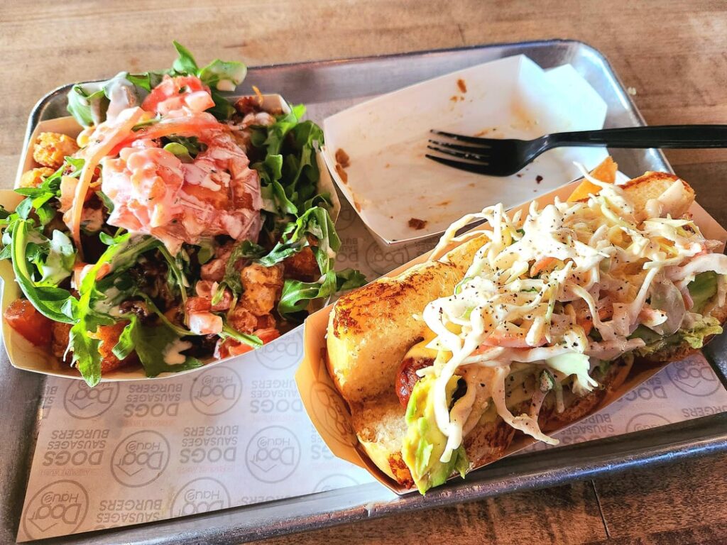 Doghaus: BLT tots, T-Mex sausage, eaten slider