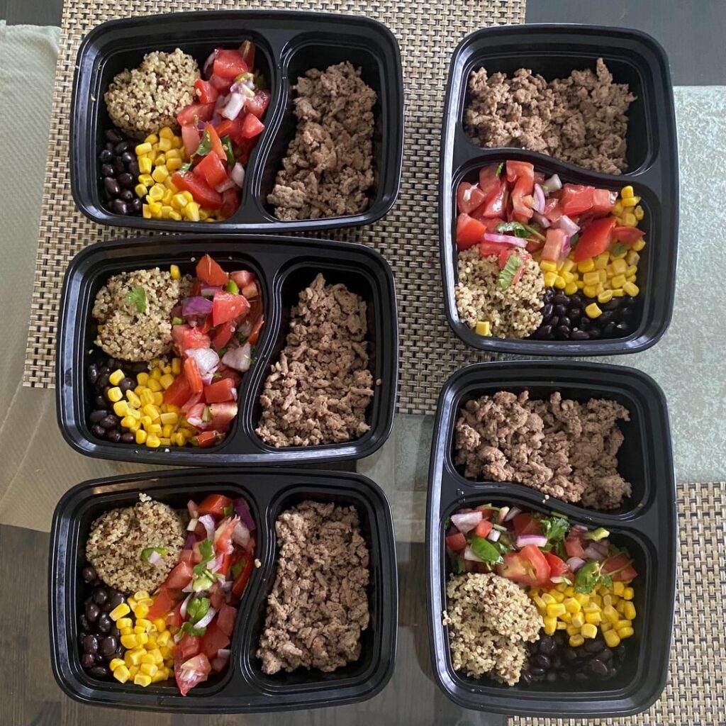 Taco bowl meal prep