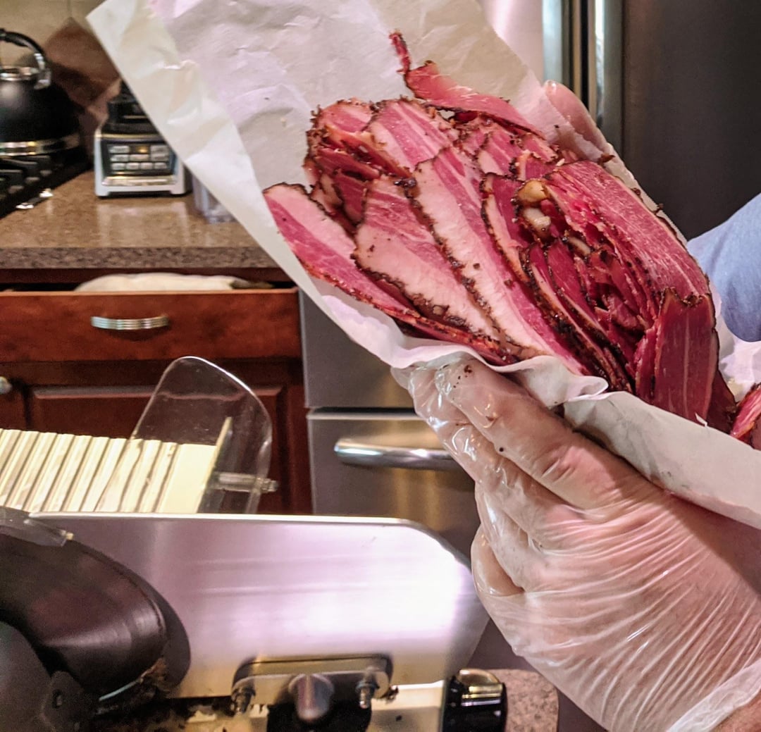 Smoked pastrami? 10 hours with cherry wood. Dining and Cooking