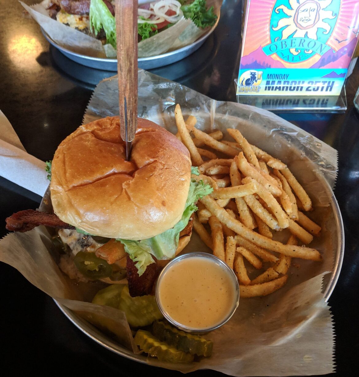Burger from Hopcat