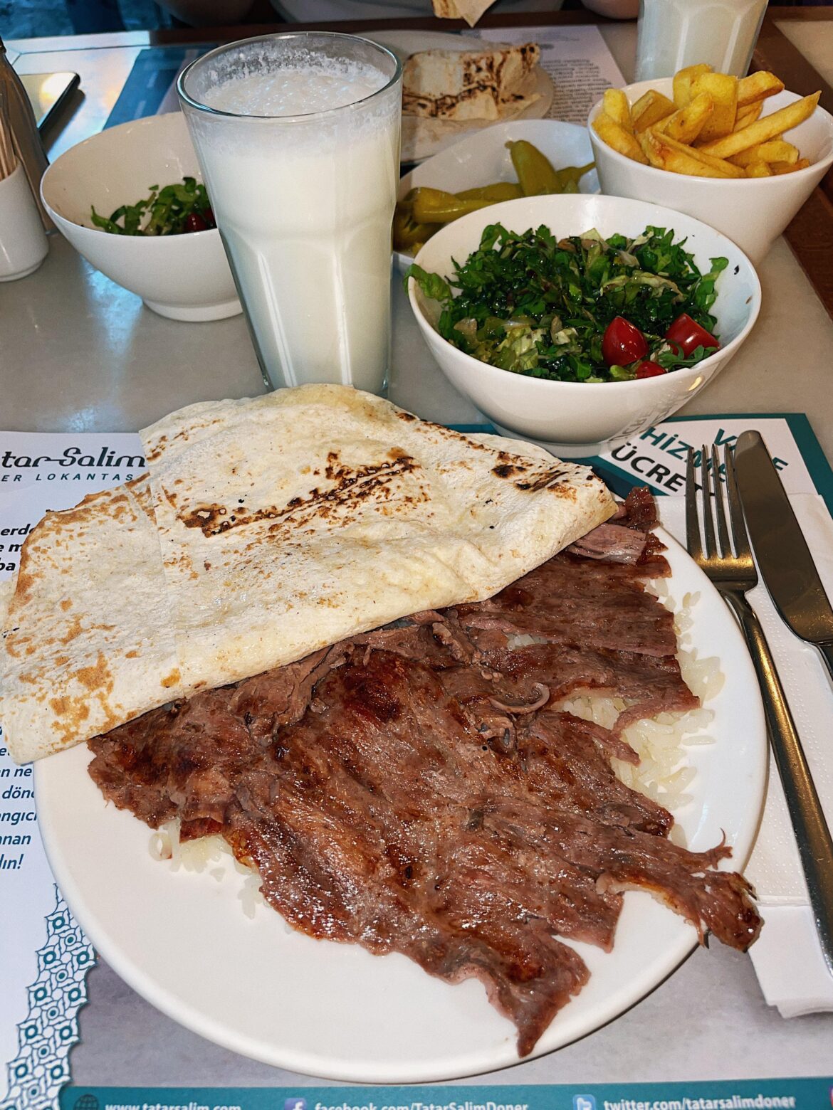 Döner on Rice Pilav in Istanbul