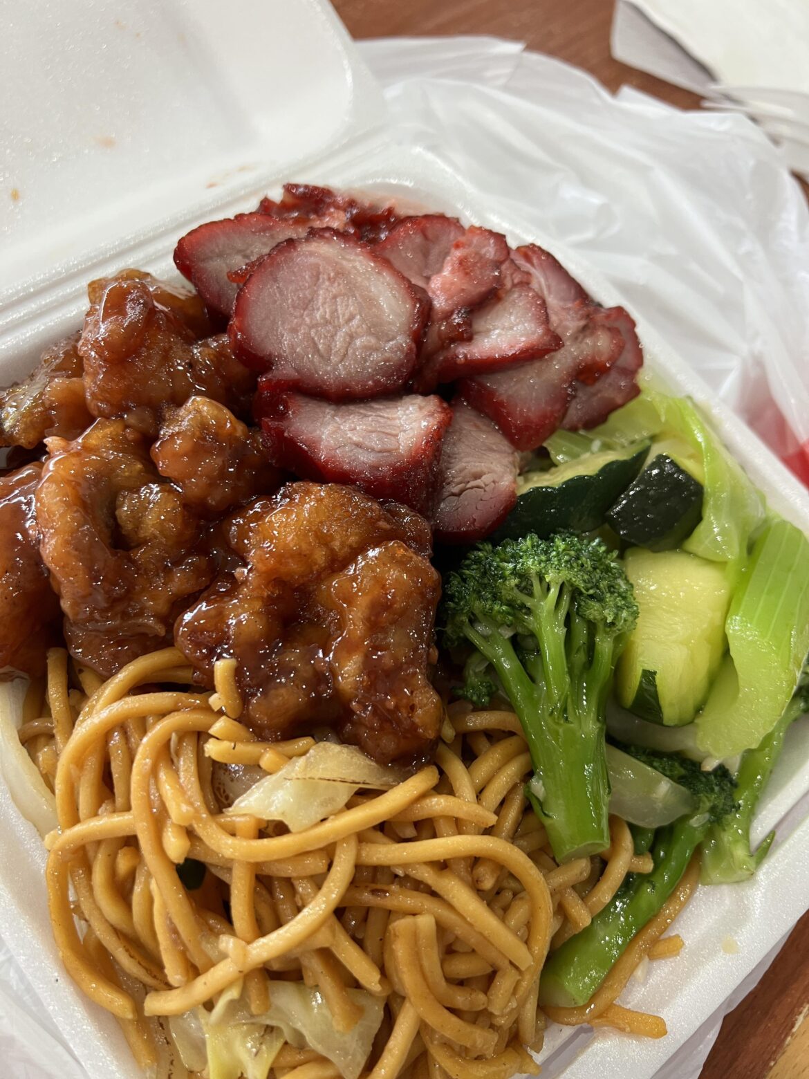 Breaking news: local Chinese takeout gave me too much food. This was $9. Happy Plus in Highland Park.