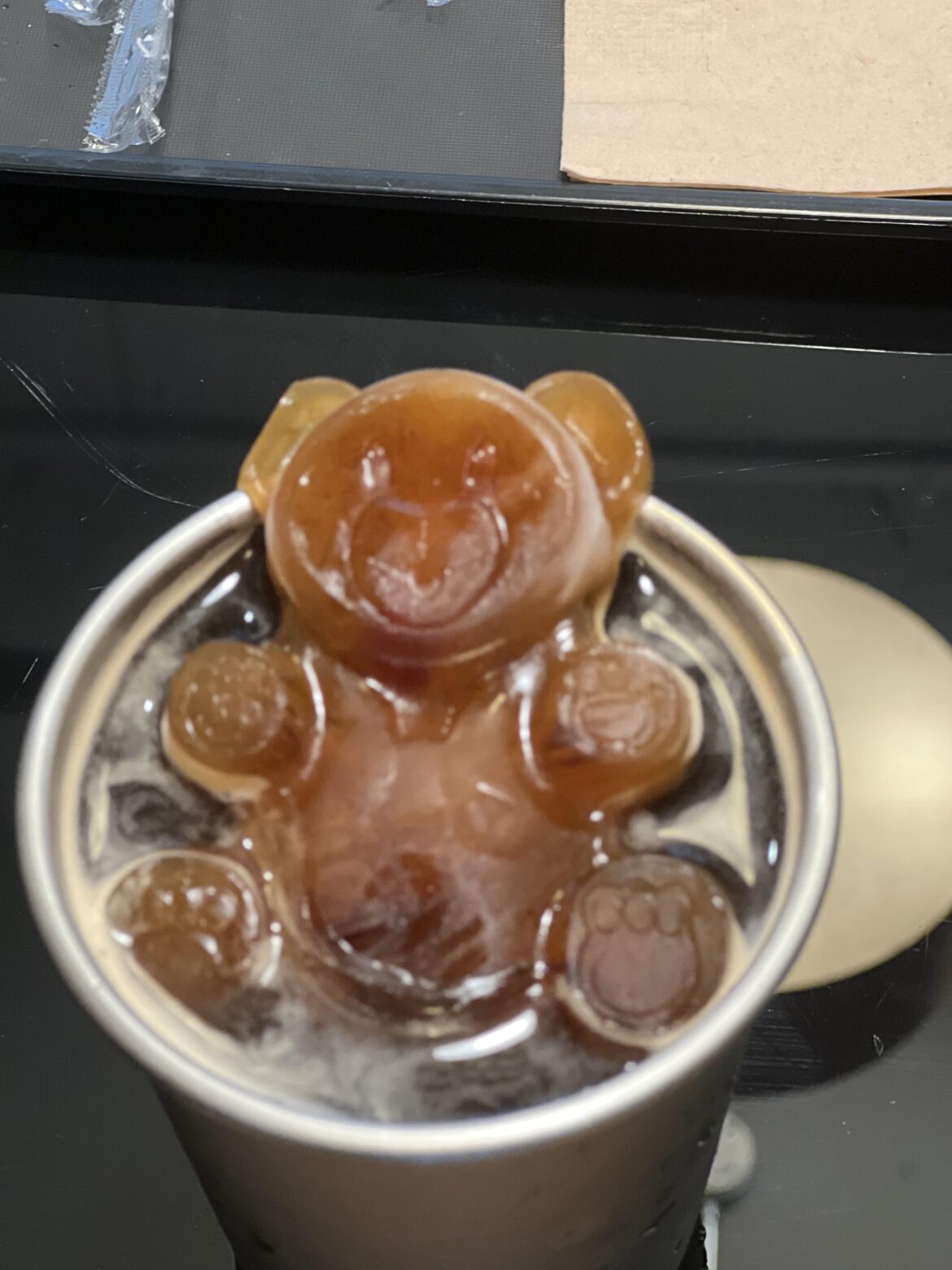 Iced Americano with swimming bear (SEOUL)