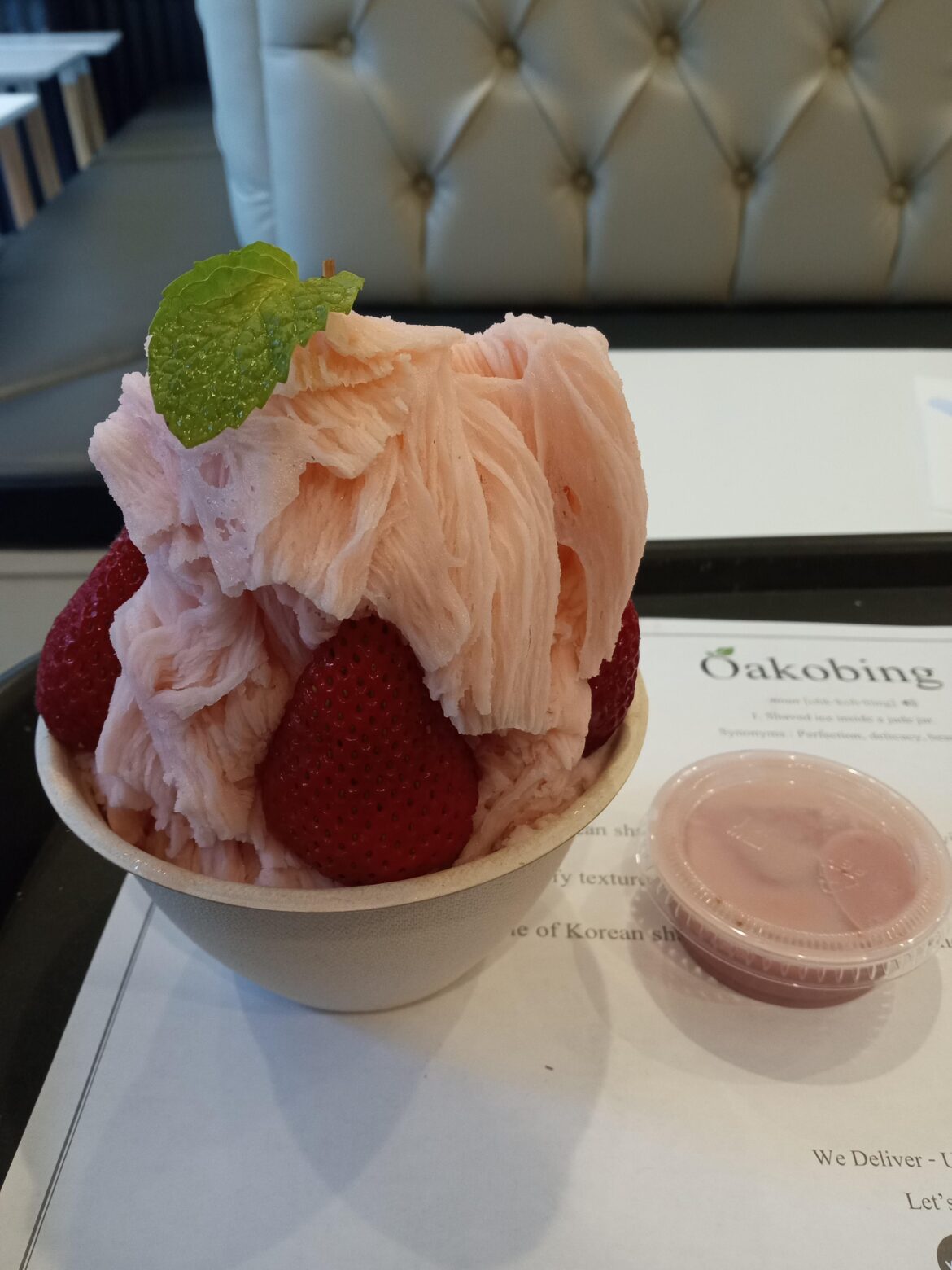 Strawberry Shaved Ice "Bingsu" from Oakobing in Pasadena, CA