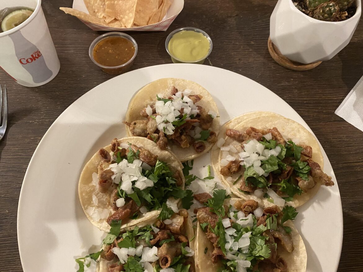 Tripas tacos extra crispy.