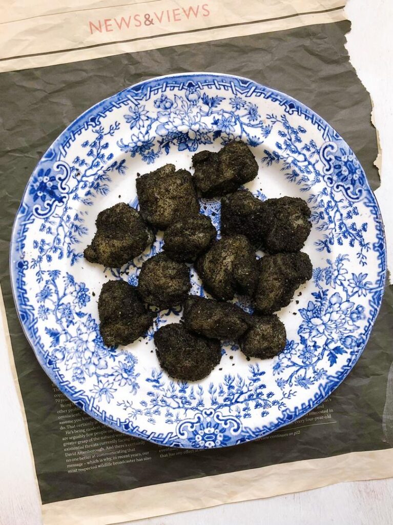 Black Sesame Injeolmi- recipe in comments