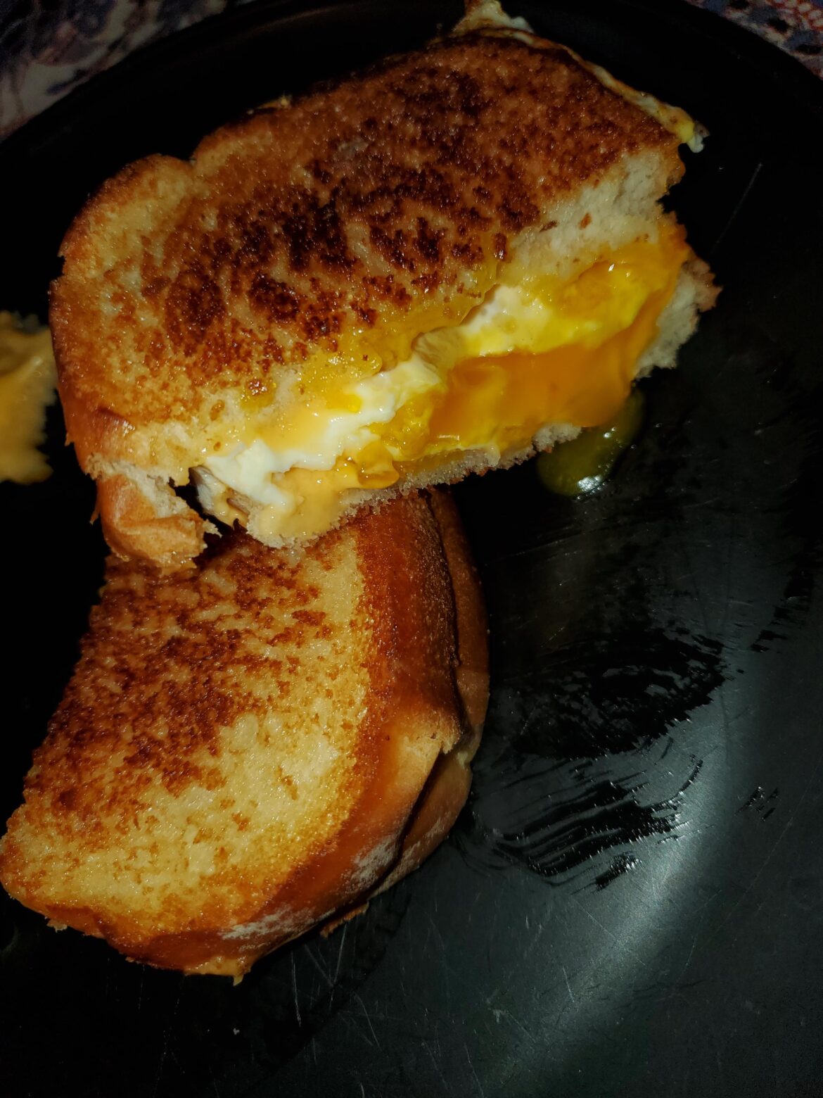 [Homemade] grilled cheese and egg sandwich