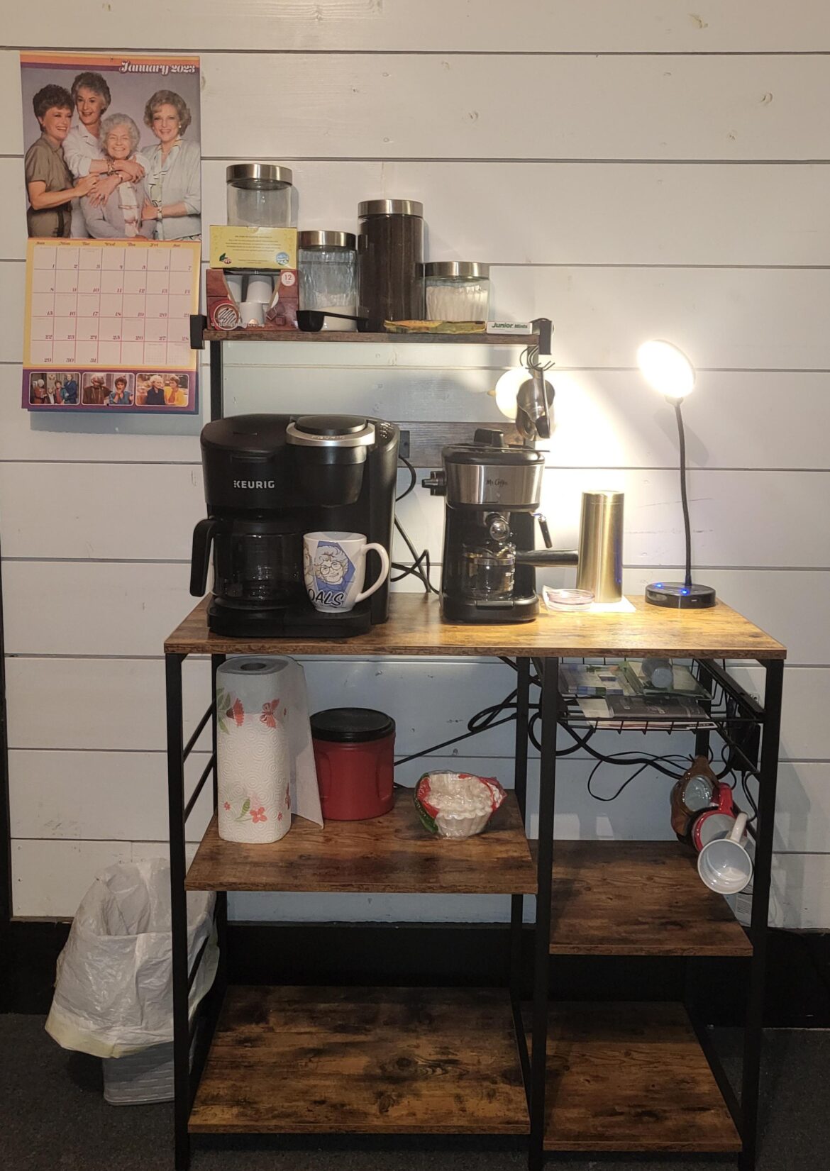 Just wanted to share that I got a coffee bar for my 20th birthday :] I've wanted one for so long and my mom and sisters worked together to make this dream come true. It's not fancy but it's mine and I love it 🩵
