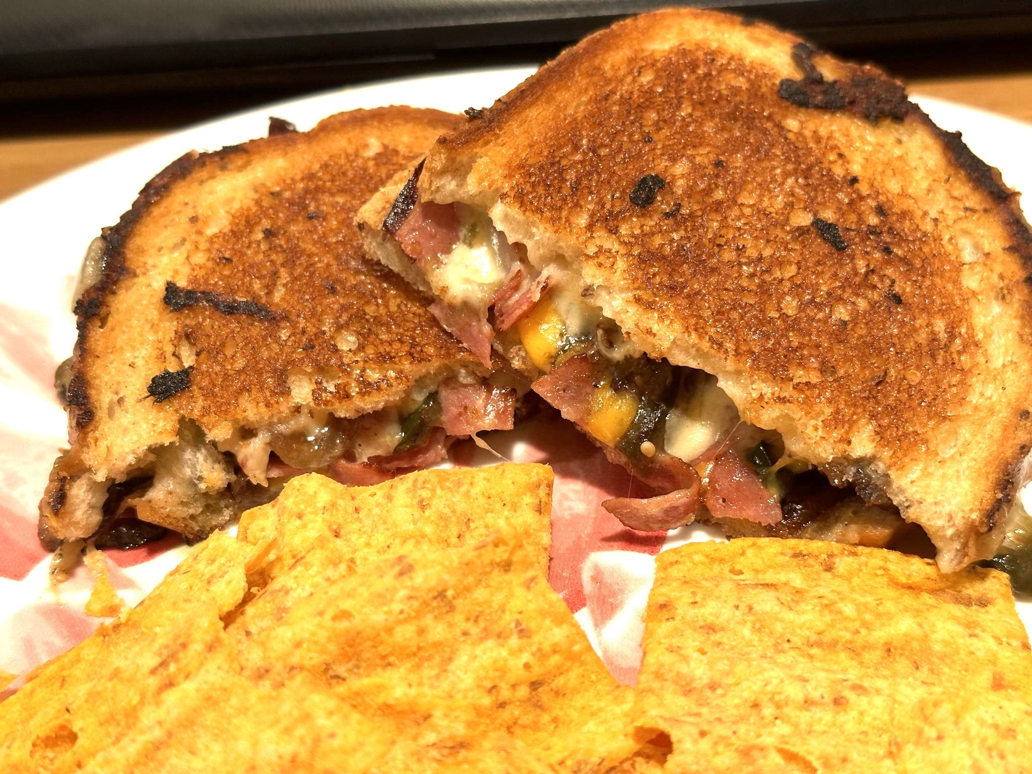 the tastes a hell of a lot better than it lookswich salsa verde and