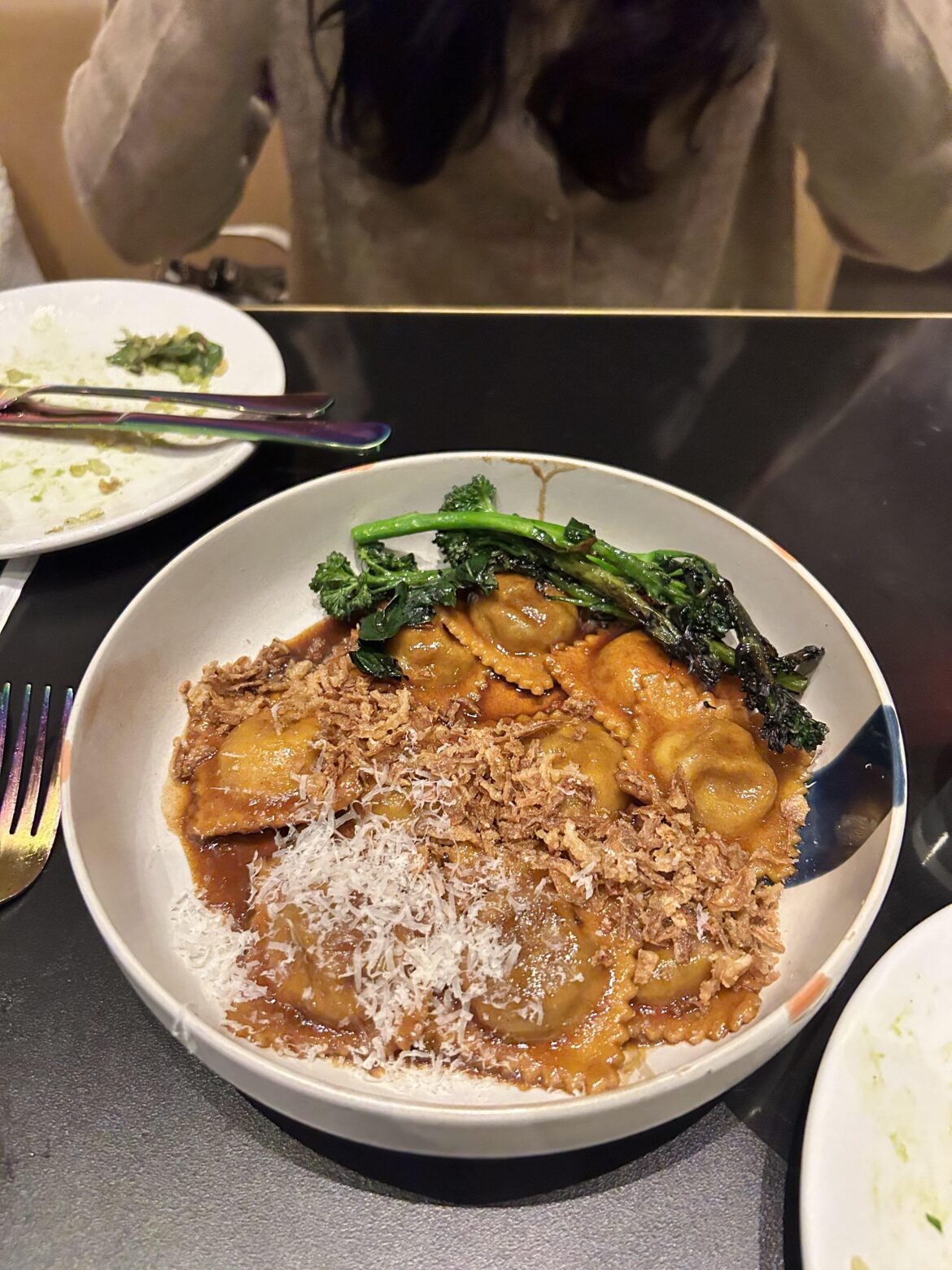 Beef and broccoli ravioli from Poltergeist at Button Mash.