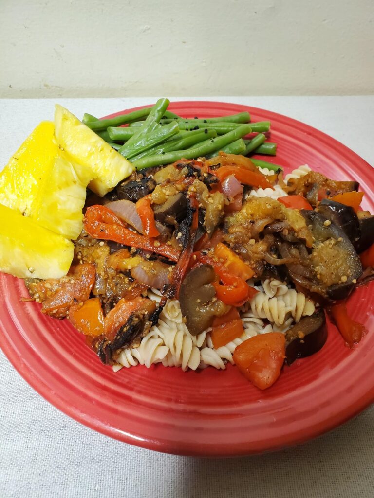 Ginger and Garlic Eggplant Medley