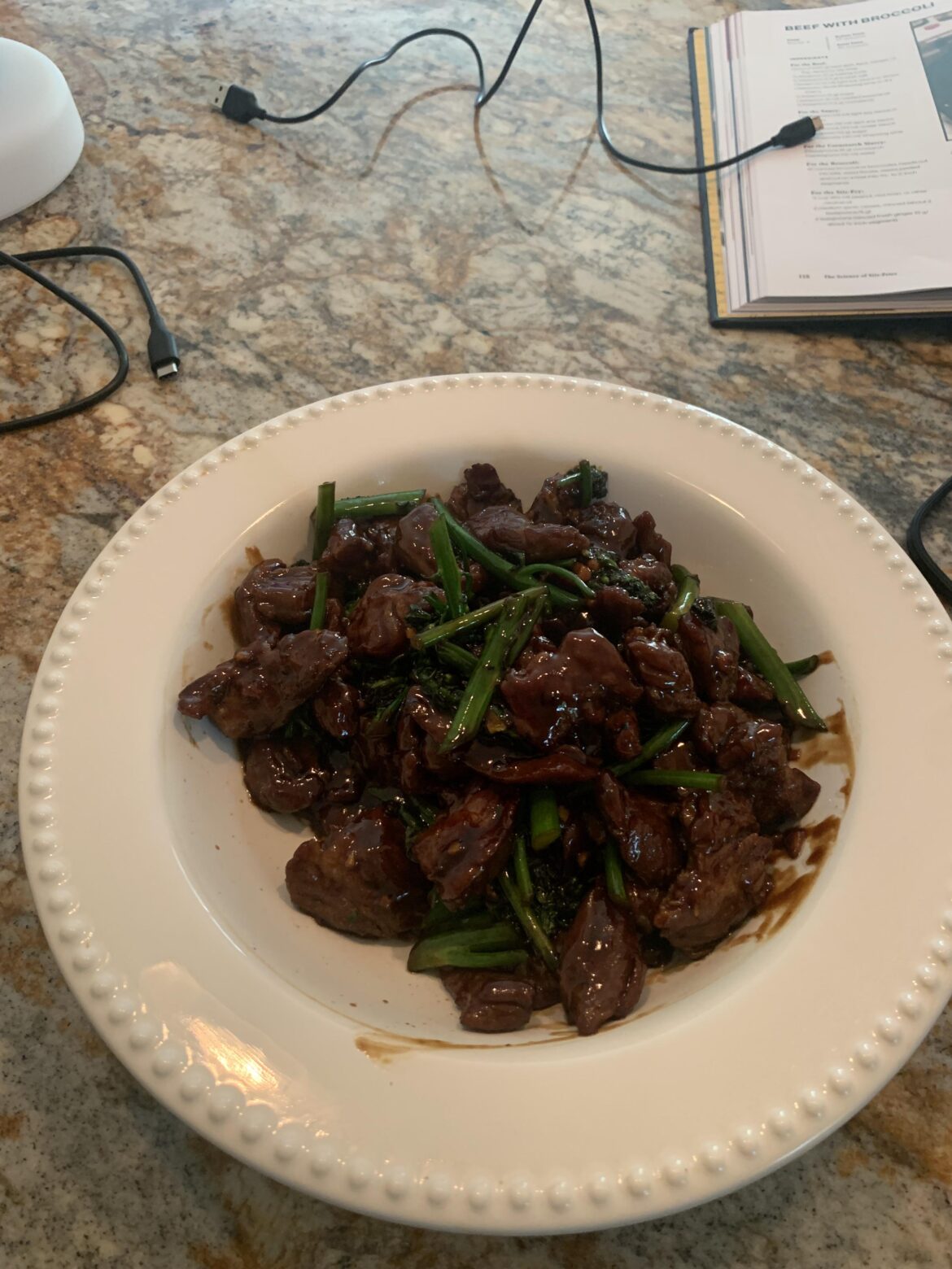 Beef & Broccoli. Recipe from The Wok. Cooked on an outdoor 95,000 BTU burner.