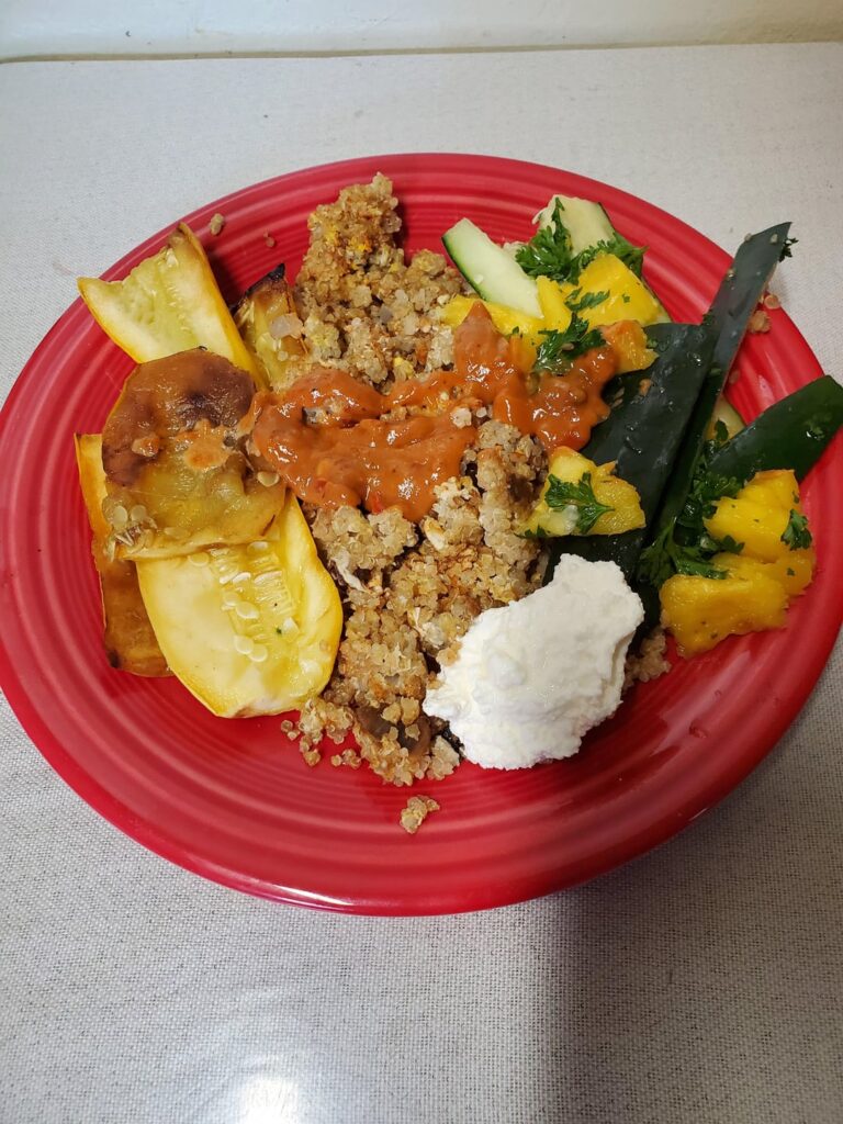 Tasty Fried Quinoa and Squash Delight